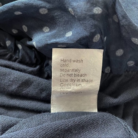 Polka Dot pin up style Bubble Hem Silk Blouse NEW with tags Women Size S - Picture 8 of 11